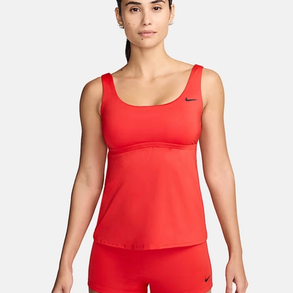 Nike Women's swim Red Tankini swim top size small